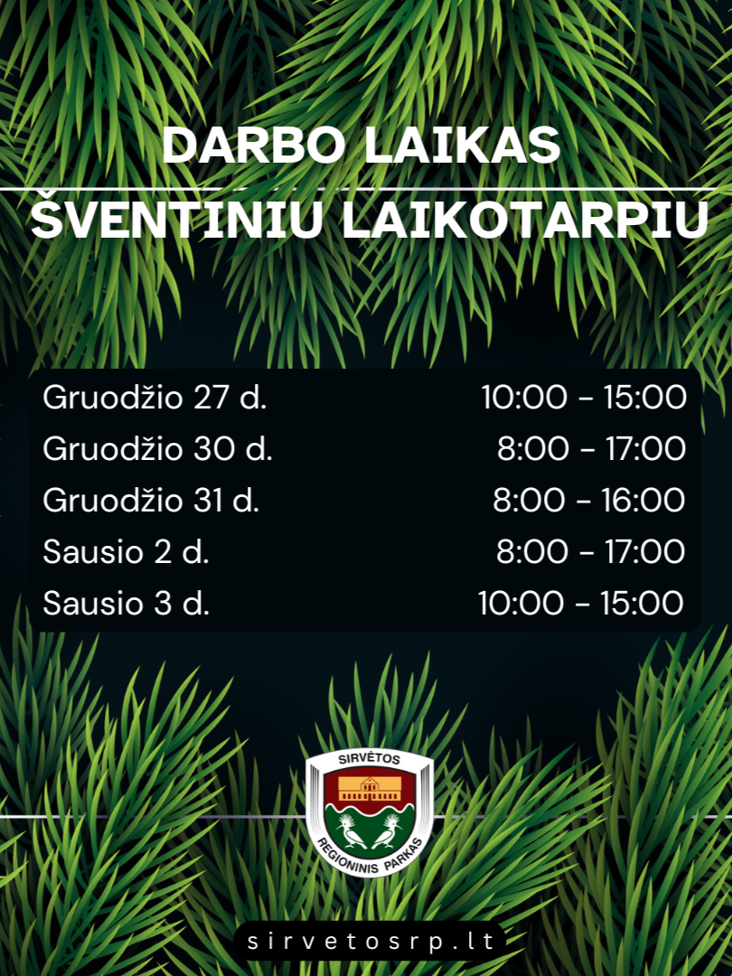 DARBO LAIKAS ŠVENTINIU LAIKOTARPIU