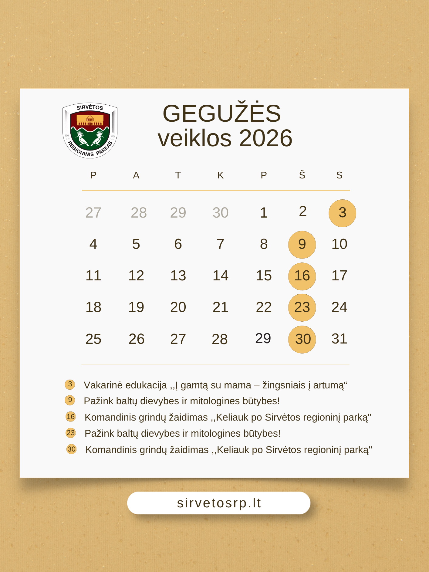 GEGUŽĖ – METAS BŪTI KARTU